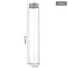 Botella de Vidrio de Borosilicato Alta de 37 mm con Tapa de Aluminio, Botella para Empaque de Dulces, Botella para Suplementos de Salud, Botella Pequeña para Medicina de Cápsulas de Cordyceps