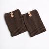 Nueva funda de punto para botas de estilo coreano, de lana, cálida, para yoga, con hebilla corta y botón de dientes de sierra, estilo europeo y americano