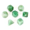 Amazon Supply Dado de Pedra Natural Aventurina Verde Dado Poliedro Esculpido com Números Dnd Conjunto de Sete Peças Z07