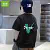 Camiseta Infantil de Algodão Manga Curta 2022 Verão Nova Marca de Moda Roupa Infantil Menino Bonito Top Meia-manga Moda Infantil Média e Grande Camiseta