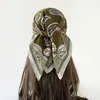 Bufanda de Seda con Diseño de Flor de Anacardo al por Mayor Transfronteriza Europea y Americana Decorativa de Moda Bufanda de Seda de Gama Alta Turbante Estilo Americano Otoño e Invierno para Mujer