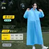 Impermeable y poncho desechables, estilo largo, protección de cuerpo completo contra lluvia intensa, engrosados para hombres y mujeres, adecuados para viajes al aire libre, portátiles para senderismo