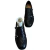 Zapatos Pequeños de Cuero Tallado Floral Lavados a Mano, Zapatos de Abuela, Nuevo Estilo de Primavera, Hebilla de Cinturón, Tacón Grueso, Zapatos de Salón de Corte Profundo para Mujer, Ligeros