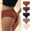 Ropa Interior de Seda de Hielo Sin Costuras de Talla Grande para Mujer, Calzones de Talla Grande de Cintura Baja, Entrepierna de Algodón Puro, Transpirable, Secado Rápido, Ropa Interior Deportiva para Yoga