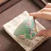 Taza Maestra Esmaltada Pequeña de 6 Tazas Cerámica Taza de Té de Alta Gama Exquisito Juego de Té Taza de Invitado Taza de Té Recuerdo