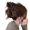 Pinza para el pelo triangular con estampado de leopardo y etiqueta dorada para mujer 2025 Nuevo Pinza de tiburón grande Accesorio para el pelo Pinza para volumen del cabello de alta gama