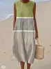 Vestido de Verano/Primavera Nuevo sin Mangas Estampado Elegante para Mujer 2026 Transfronterizo Amazon y Sitio Web Independiente