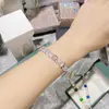 Versa transmisión en vivo Nuevo Producto Simulación paparazha rosa temperamento color flash pulsera tesoro femenina full circonio Pulsera de trébol