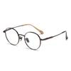 Montura de gafas titanio puro F61013 montura redonda pequeña 48 tendencia masculina Joker estudiantes de literatura y arte japoneses estilo extranjero suministro directo de fábrica