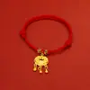 Cierre de Longevidad para Mascotas Cuerda Trenzada para Gato Collar para Perro Collar Dorado Decoración Estilo Chino Perros Pequeños Candado Dorado Silencioso