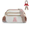 En Stock Transfronterizo Más Vendido Moda Cuadros Europea y Americana Bolso de Hombro Antirrobo con Doble Cremallera, Bolso Cruzado, Bolso Pequeño Cuadrado de PU