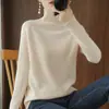 Suéter básico de punto grueso de color liso, cuello alto transfronterizo, holgado, manga larga para mujer, nueva ropa de mujer estilo coreano para otoño e invierno 2026