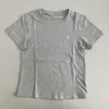 Camiseta de Verano Nueva para Mujer, de Algodón Bordado, Cuello Redondo, Manga Corta, Top Casual Versátil Adelgazante, Estilo Básico para Uso Diario