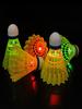 Raqueta de Bádminton Luminosa Control Luminoso Le Flash Pluma de Ganso Nailon Bádminton Alta Elasticidad Resistente Cortavientos Uso Nocturno