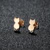 Aretes Lindos de Acero Inoxidable de Diseño de Pez Dorado y Pájaro para Niñas Europeas y Americanas, Aretes de Halloween de Calavera de Fantasma al por Mayor