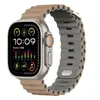 Adecuado para correas de Apple Watchs456789/10/11 Correas de Apple Modificadas Correas de Reloj de Silicona Marina