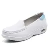 Zapatos Blancos de Enfermera con Amortiguación de Aire para Mujer, Suela Suave, Transpirables para Verano, Antideslizantes, Cómodos, No Cansan el Pie, Zapatos Especiales para Personal Médico de Verano