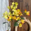 Orquídea Cola de Tigre de 4 Ramas Flor Artificial Decoración de Boda Arreglo Floral Decoración de Sala de Estar en Casa Flor Artificial Hecha a Mano Decoración de Boda Transfronteriza