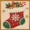 Kit DIY de Pintura de Diamante 5D de Natal da Amazon com Pérolas Papai Noel com Borda Impressa Decoração Feita à Mão