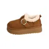 Zapatos Birkenstock de suela gruesa con forro de felpa para abrigar, botas de nieve para mujer, nuevo estilo 2026, mocasines de invierno, zapatos para conducir, zapatos de algodón Birkenstock