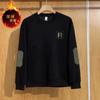 Suéter casual de inverno novo para homens, gola redonda, estilo coreano, caimento justo, estampado com letras, gola redonda, top moderno versátil