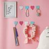 Gancho de Amor Rosa Corazón de Niña Japonesa Gancho de Acero Inoxidable Corazón de Durazno Gancho con Forma de Corazón Gancho Decorativo para Habitación de Niña Suave