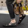 Sandálias Baotou Transfronteiriças 2025 Masculinas Antiderrapantes Feitas à Mão com Solado Macio Calçados de Uso Duplo Moda Casual Beach Shoes