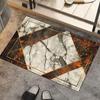 Alfombra de Barro Diatomeas Mármol Simple Transfronteriza Dorado Esmeralda Chapado Absorbente Baño Antideslizante Fácil Cuidado Felpudo Alfombra de Secado Rápido