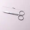 Tijeras de gasa de acero inoxidable transfronterizas, tijeras para retirar suturas médicas, tijeras quirúrgicas de disección experimental de cabeza redonda recta