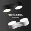 Foco empotrable de superficie abatible ángulo ajustable rotación de 360 grados luz de pasillo tipo techo sin agujeros LED doble cabezal lámpara principal