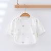 [Verão leve e fino] Roupas para recém-nascidos Roupas para recém-nascidos Meia-costas Jaqueta sem osso para bebês Classe A 100% algodão