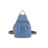 Bolso Cruzado de Mezclilla Lavada Retro Moda Casual Estudiante Trendy Genial Mochila Bolso de Pecho para Viajes al Aire Libre y Trayectos