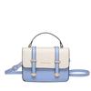 Bolso Pequeño con Costuras en Contraste Estilo Coreano para Mujer 2024 Nuevo Verano Bolso Bandolera de Hombro con Texto Cartero Bolso Cuadrado Pequeño