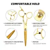 Tijeras de peluquería, tijeras entresacadoras, tijeras de pelo doradas desmontables profesionales para uso doméstico de adultos, venta al por mayor de fabricantes transfronterizos