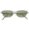 2025 Gafas de Sol de Moda de Montura Pequeña Negras Combinan con Todo para Mujer Gafas de Sol Lisas Poligonales para Hombre Estilo Coreano Retro Montura Metálica