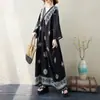 Foto Real de 25 Vestido de Tamanho Grande Original Francês de Alta Qualidade com Manga Longa Proteção Solar Decote V Drapeado Flor de Posicionamento Solto Aparência Emagrecedora