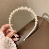 Faixa de Cabelo Pérola Simples Versátil Estilo Retrô Presilha para Cabelo Elegante Feminina Acessórios de Cabelo Coreanos para Mulheres