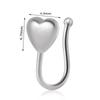Amazon Cross-Border Piercing Uña de Nariz Falsa Cobre Incrustado Flor Luna Nariz Sándwich Forma Hoja Clip para Oreja Irregular Anillo de Nariz Sin Agujero
