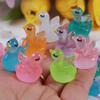 Resina Artificial Mini Luminoso Pequeno Animal DIY Brinquedo de Desenho Animado Ornamento Micro Paisagem Presente Surpresa para Crianças