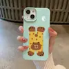 Oso Pijama Compatible con Funda de Teléfono Apple 16 iPhone 15 Nuevo 14plus Creativo 12 Patrón Lichi 11 Celebridad de Internet