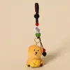 Nuevo Colgante para Llavero de Coche Tallado en Madera Hecho a Mano de Golden Retriever para Hombres y Mujeres, Encanto de Cachorro Lindo para Bolso, Regalo de Cumpleaños