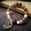 Pulsera Original de Hueso de Yak del Tíbet con Cuentas Dzi, Cuentas Dzi de Dos Ojos, Cuentas de Oración Budistas, Estilo Étnico