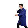 Bata de Trabajo de Manga Larga para Primavera y Otoño, Uniforme de Trabajo Azul Engrosado, Abrigo de Manga Larga Camuflaje, Mono para Adultos