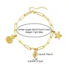 Pulsera y Joyería de Verano Europeas y Americanas Acero Inoxidable Electrochapado Oro 18K Tobillera Estrella de Mar Concha para Mujer Titanio No Descolorante Estilo Ins