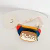Bolsa de Peito Infantil Letras Estilo Coreano Moda Casual 2022 Nova Viagem Passarela Crianças Pequenas e Alunos do Ensino Fundamental Masculino Bolsa de Cintura Tesouro