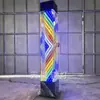Luz Giratoria de Barbería de Pie para Exteriores Impermeable Letrero de Salón de Peluquería Luz de Caja de Luz de Salón de Peluquería de Vidrio de Colores Puede Ser Aprobada por Metabo