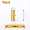 Conector pasante recto con rosca macho de cobre puro accesorio para tubería de entrada de agua 4 puntos 6 puntos 1 pulgada rosca externa acoplamiento directo de latón con doble rosca macho