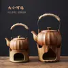 Tetera de Gres con Forma de Calabaza y Asa, Base Calentador de Velas de una Sola Pieza para Estufa de Té para Uso Doméstico, Estufa Pequeña para Preparar Té