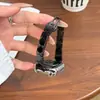 Correa de metal para reloj con patrón de rombos, cintura estrecha y cierre de mariposa, adecuada para Apple S11, Huawei 11, Fit4, GT6, pulseras Xiaomi