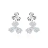 Brilhantes Pérolas Doce Temperamento Flor Brincos Design Francês Tarraxas Coreano Simples Versátil Personalidade Brincos para Mulheres